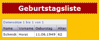 geburstagsliste